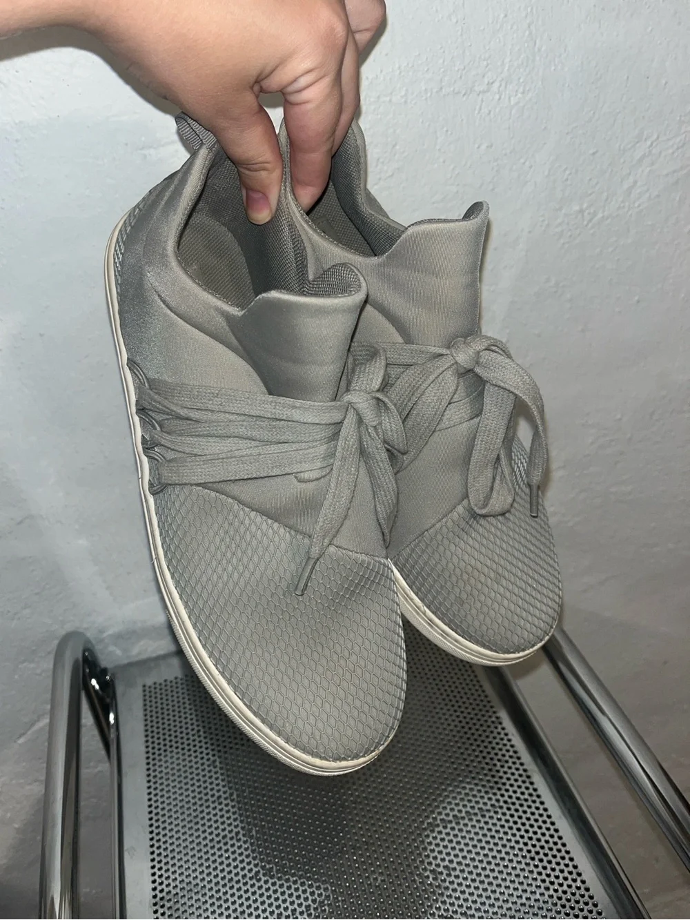 Steve Madden Silver Slip On Sneakers